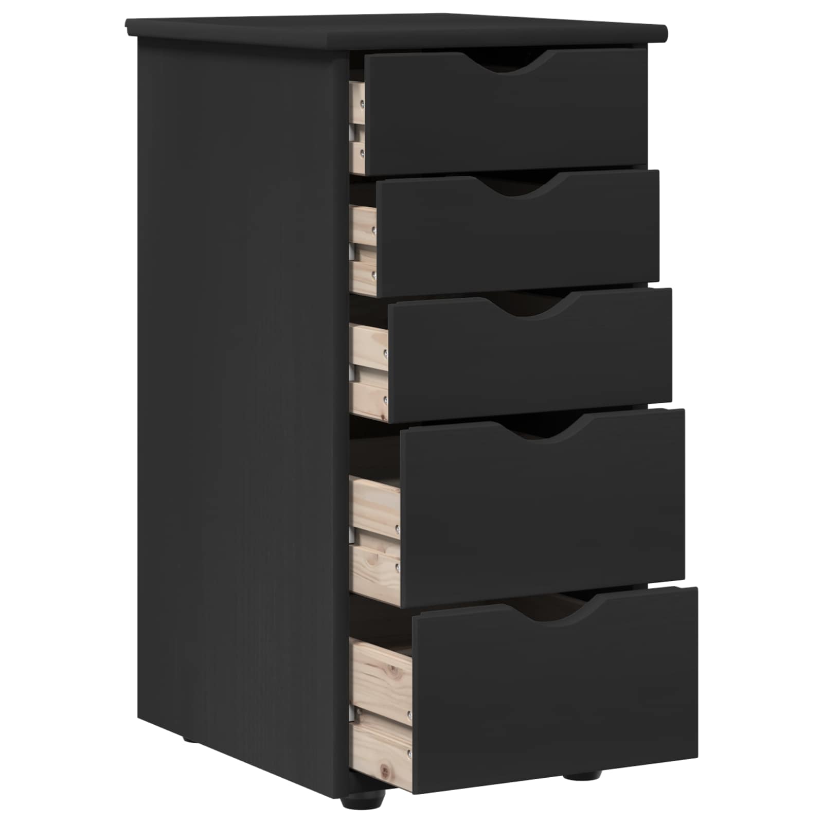 Cabinet Crna 34 x 39 x 61,5 cm Čvrsto borovo drvo