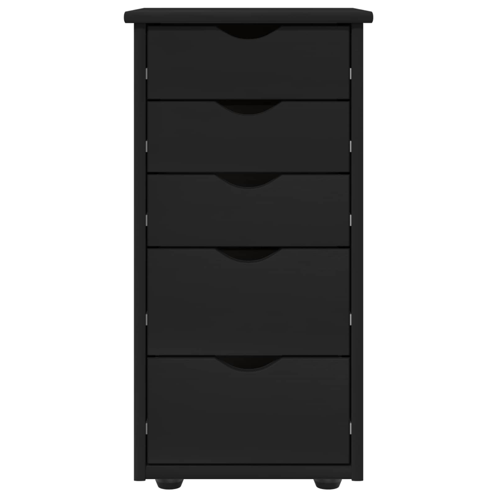 Cabinet Crna 34 x 39 x 61,5 cm Čvrsto borovo drvo