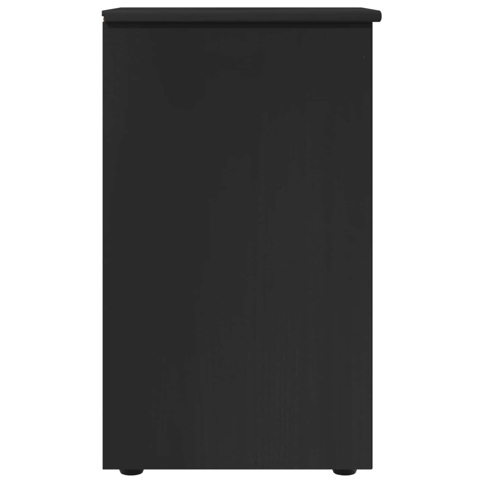 Cabinet Crna 34 x 39 x 61,5 cm Čvrsto borovo drvo