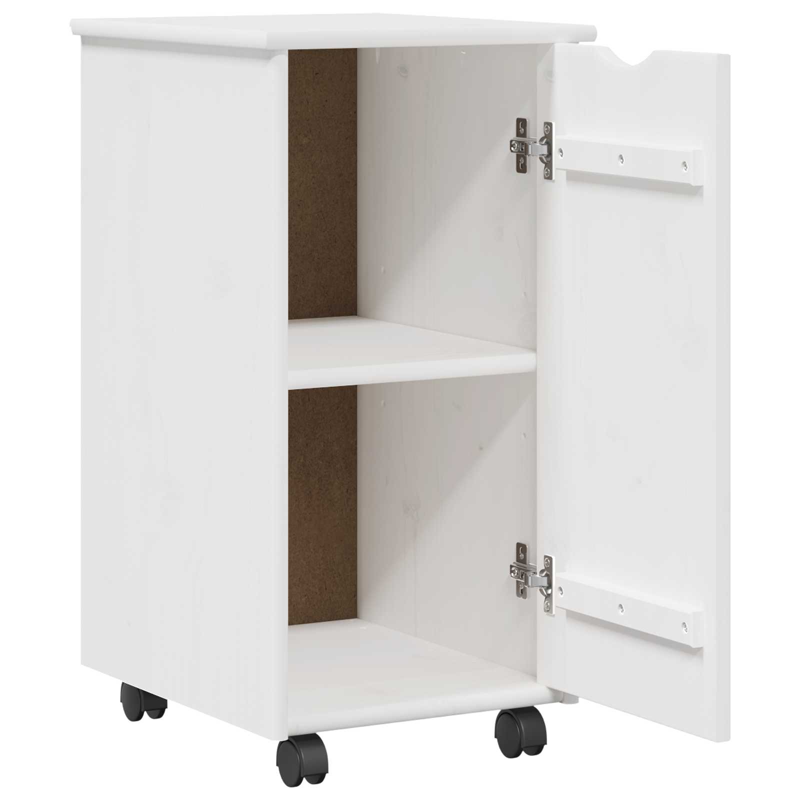 Mobilni ormar Bijelo 34 x 39 x 65,5 cm Čvrsto borovo drvo