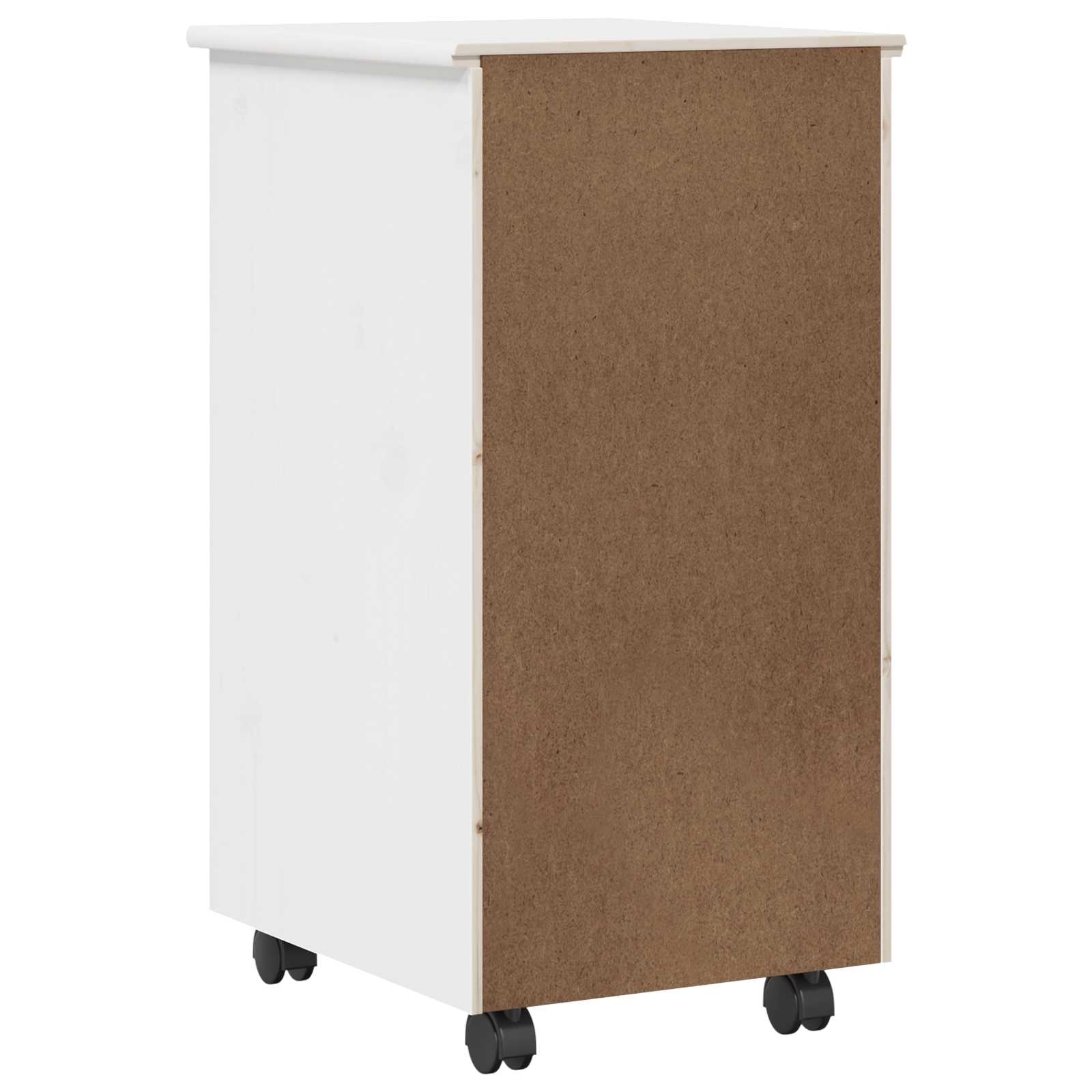 Mobilni ormar Bijelo 34 x 39 x 65,5 cm Čvrsto borovo drvo