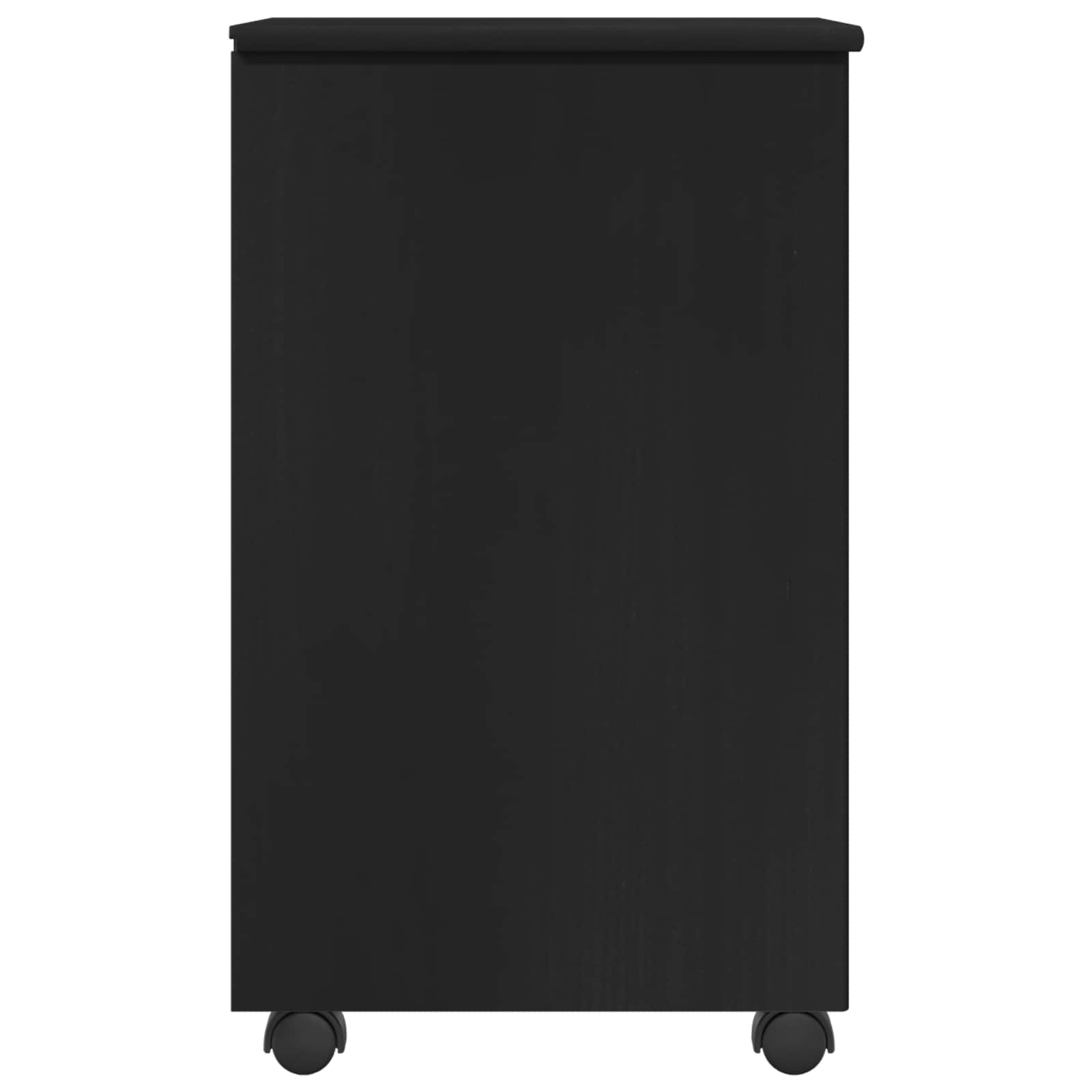 Mobilni ormar Crna 34 x 39 x 65,5 cm Čvrsto borovo drvo