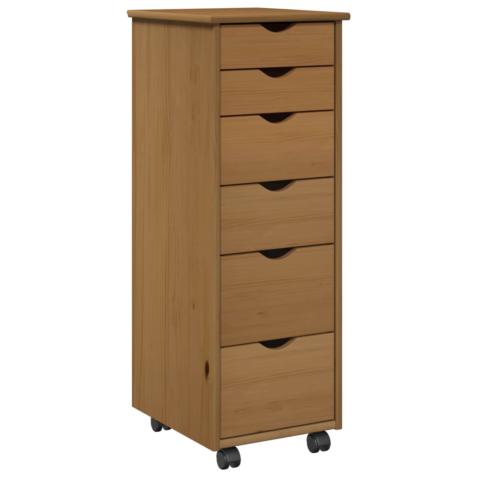 Mobilni ormar Medeno smeđa 34 x 39 x 93,5 cm Čvrsto borovo drvo