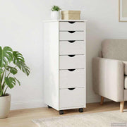 Mobilni ormar Bijelo 34 x 39 x 93,5 cm Čvrsto borovo drvo