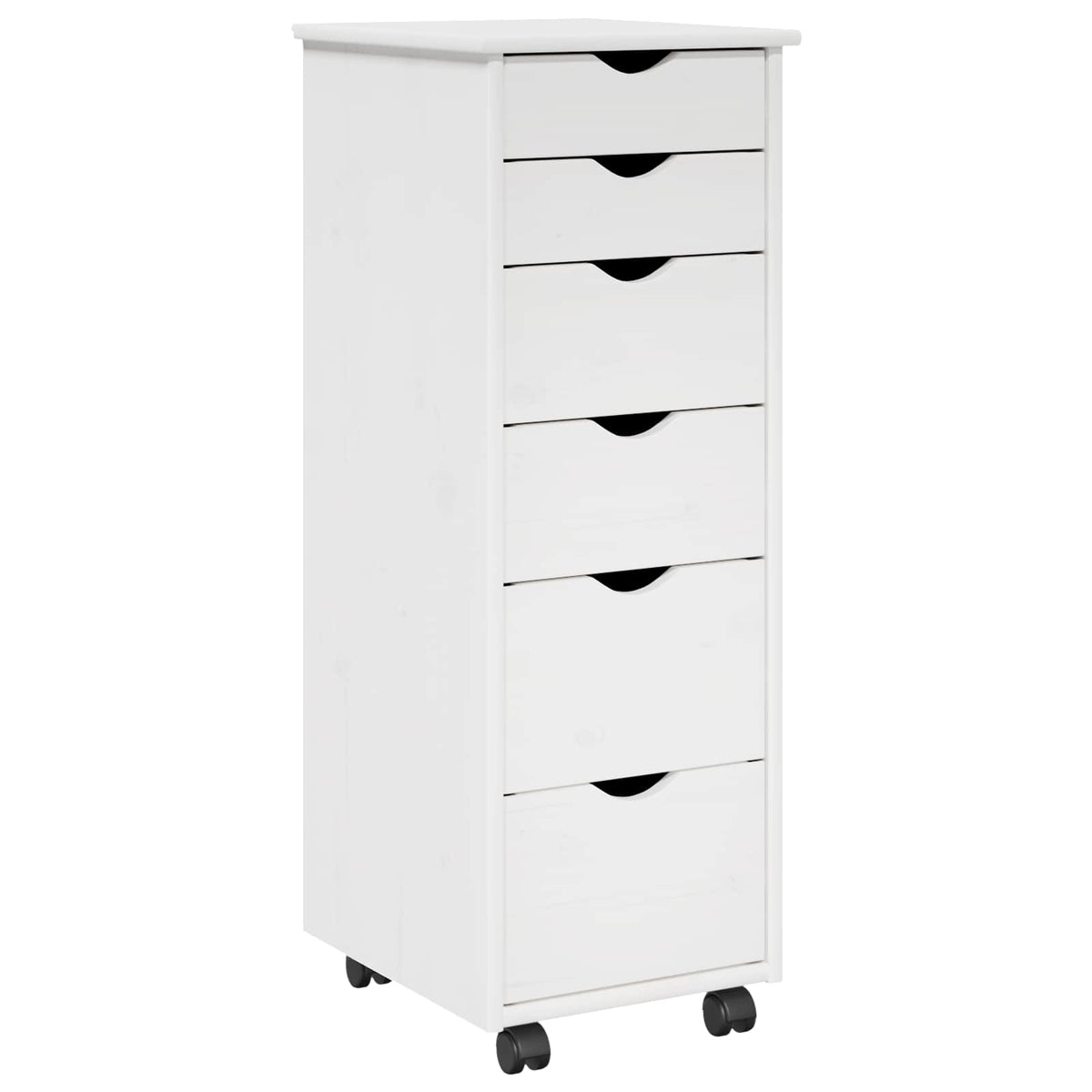 Mobilni ormar Bijelo 34 x 39 x 93,5 cm Čvrsto borovo drvo