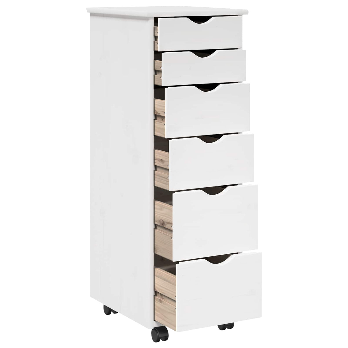 Mobilni ormar Bijelo 34 x 39 x 93,5 cm Čvrsto borovo drvo