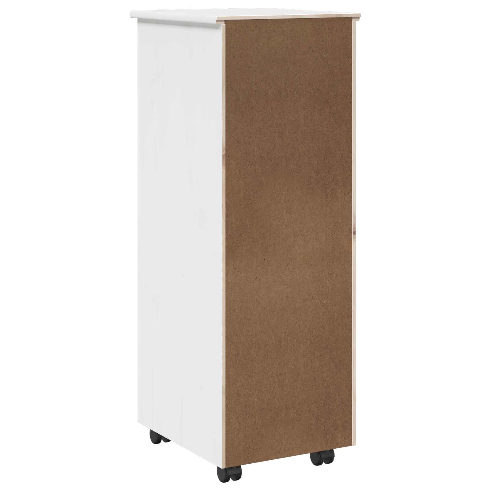 Mobilni ormar Bijelo 34 x 39 x 93,5 cm Čvrsto borovo drvo