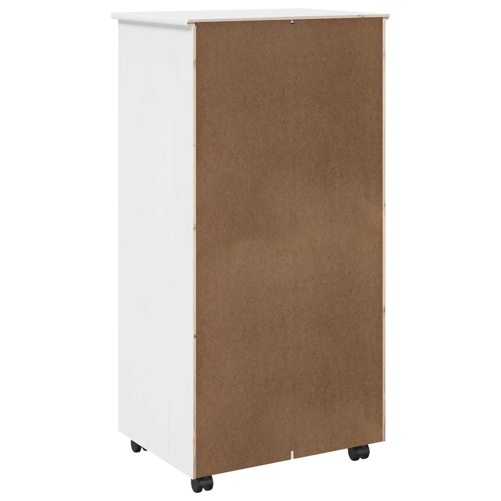 Mobilni ormar Bijelo 53 x 39 x 103 cm Čvrsto borovo drvo