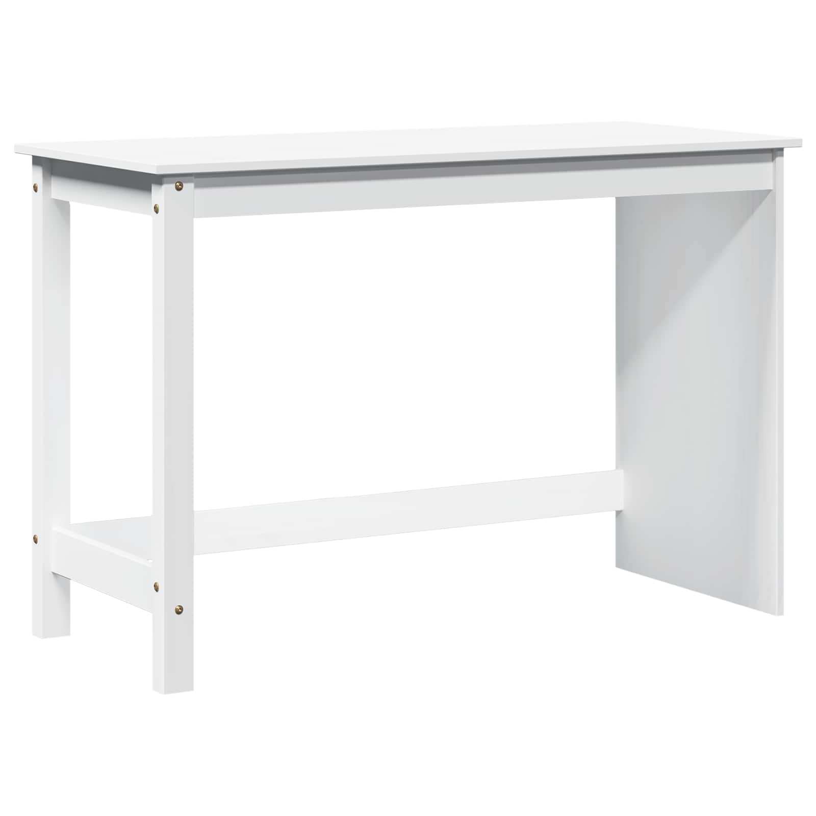Stol Bijelo 112 x 50 x 75 cm Čvrsto borovo drvo