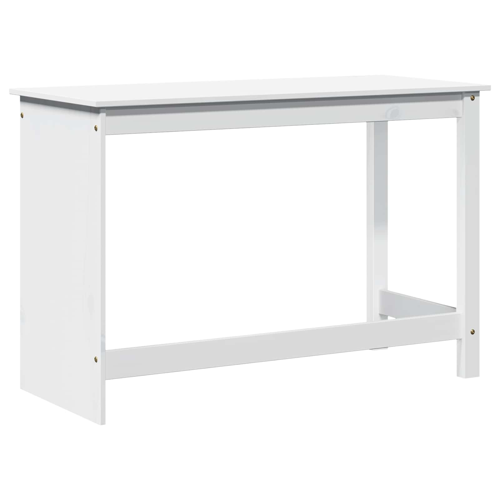 Stol Bijelo 112 x 50 x 75 cm Čvrsto borovo drvo