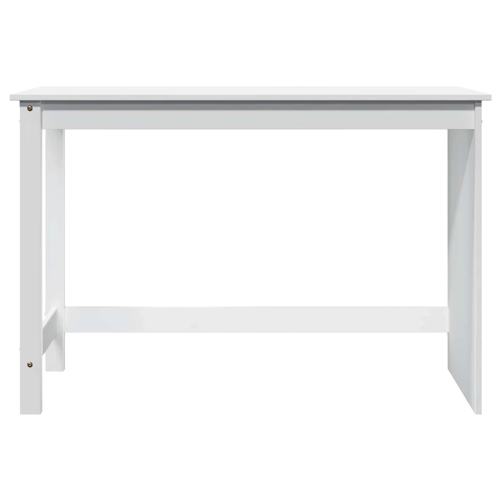 Stol Bijelo 112 x 50 x 75 cm Čvrsto borovo drvo