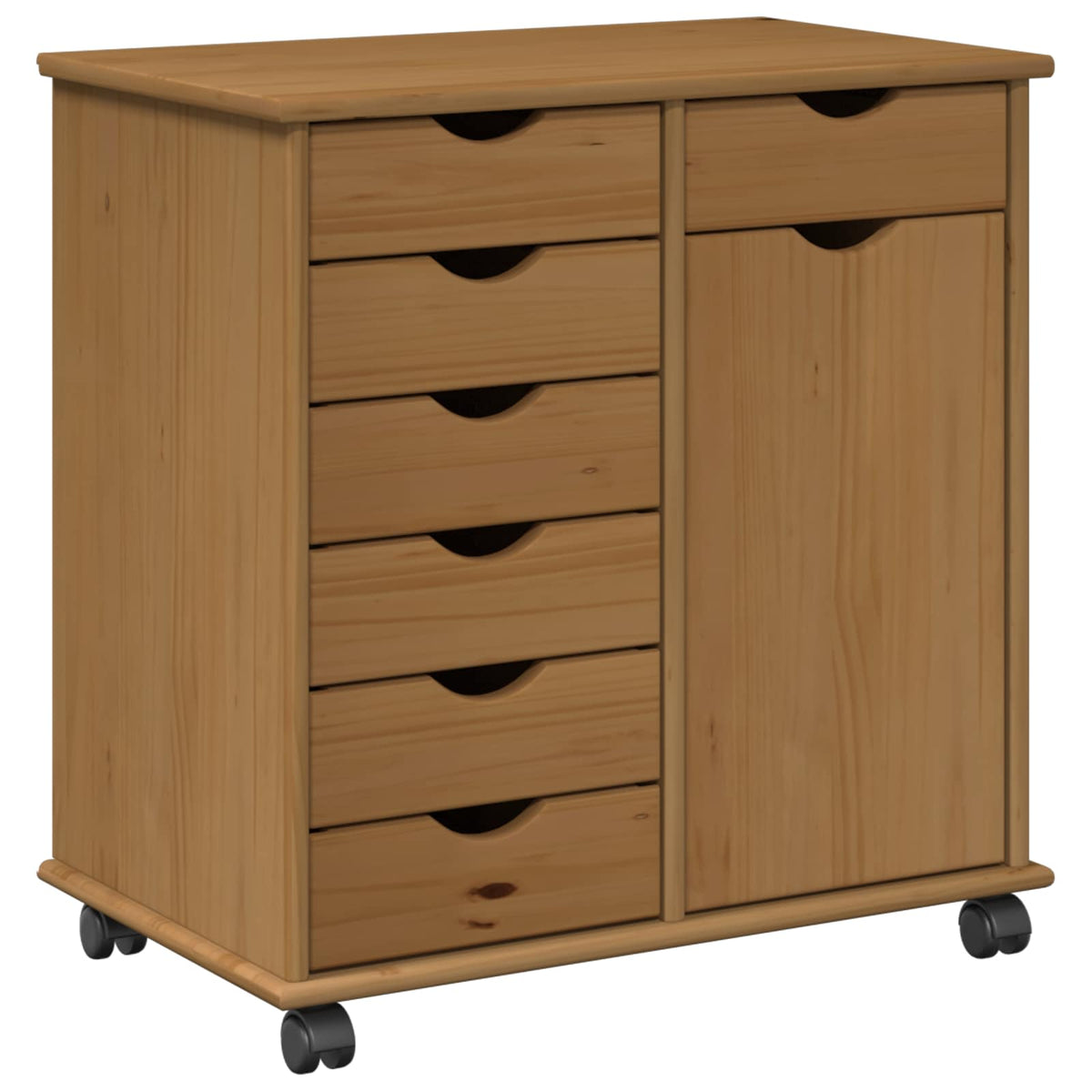 Mobilni ormar s kotačem Medeno smeđa 63,5 x 39 x 65,5 cm