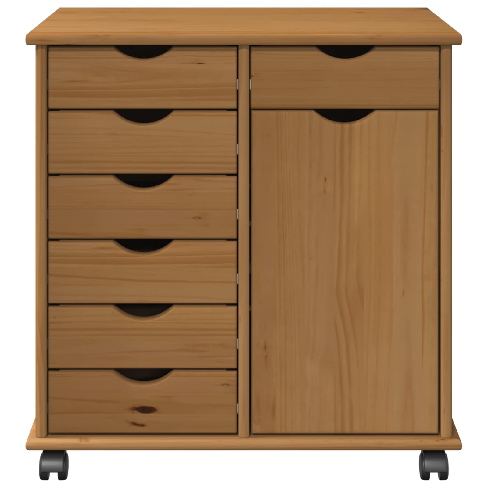 Mobilni ormar s kotačem Medeno smeđa 63,5 x 39 x 65,5 cm