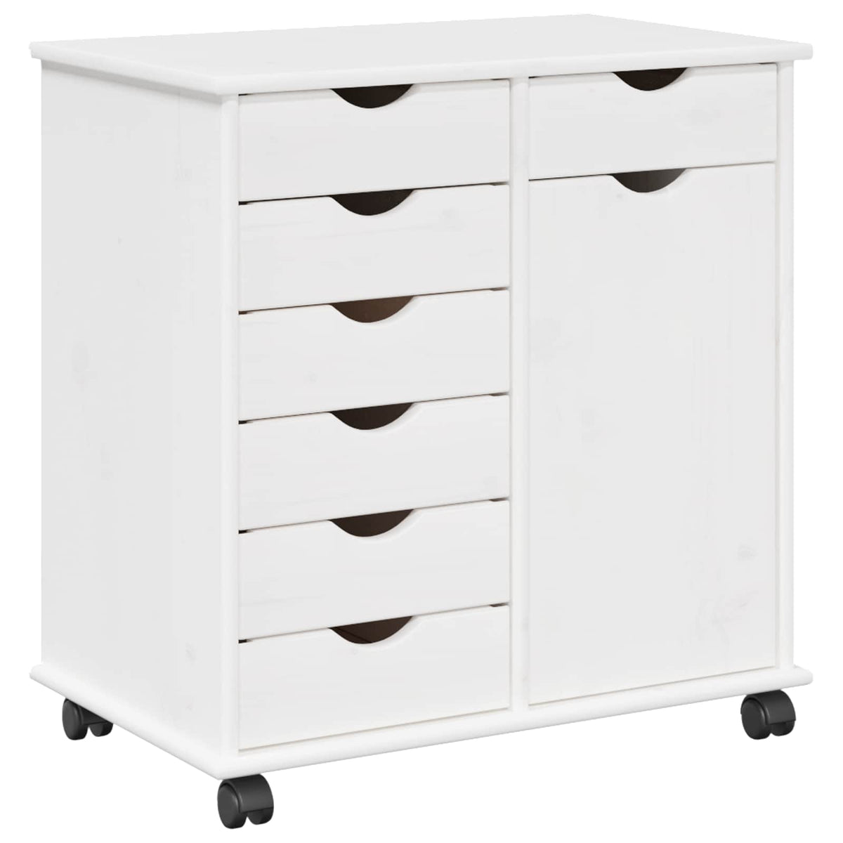 Mobilni ormar Bijelo 63,5 x 39 x 65,5 cm Čvrsto borovo drvo
