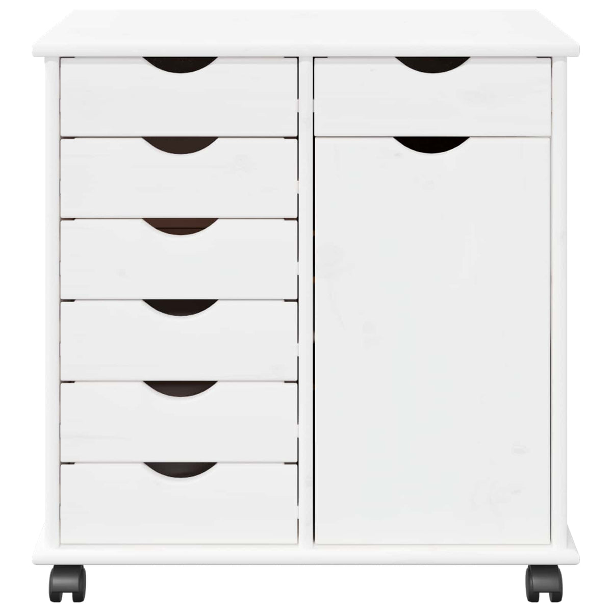 Mobilni ormar Bijelo 63,5 x 39 x 65,5 cm Čvrsto borovo drvo