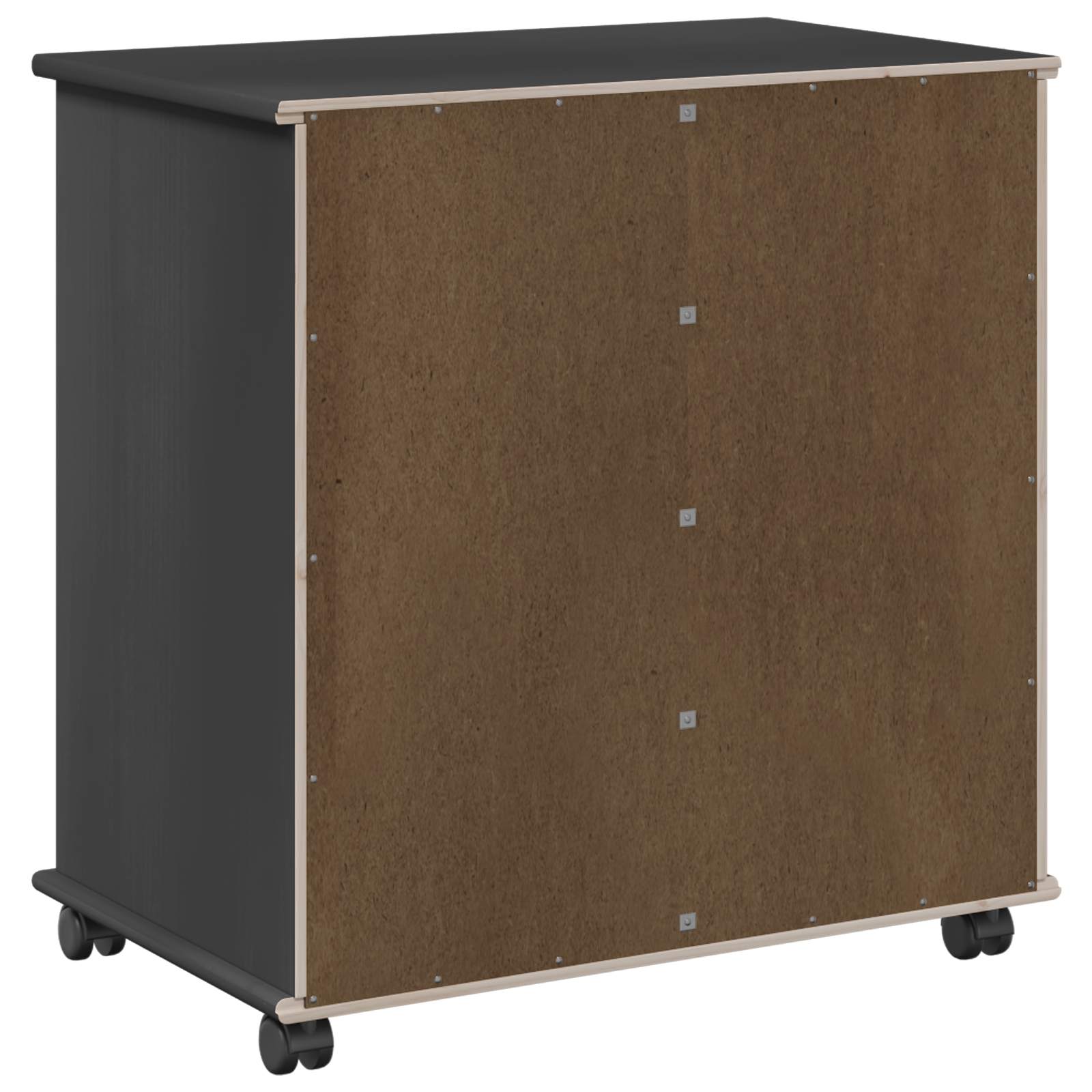 Mobilni ormar Crna 63,5 x 39 x 65,5 cm Čvrsto borovo drvo
