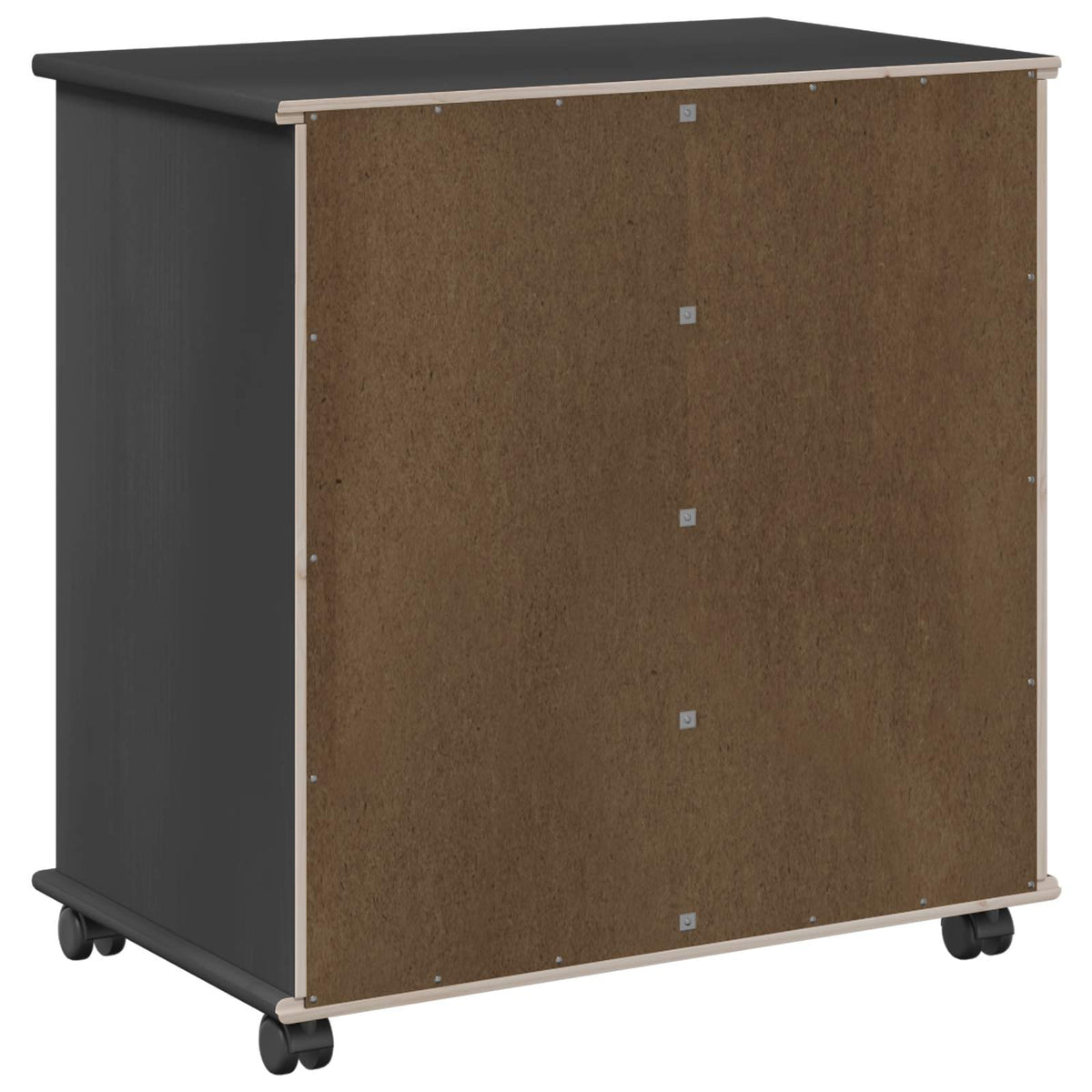 Mobilni ormar Crna 63,5 x 39 x 65,5 cm Čvrsto borovo drvo