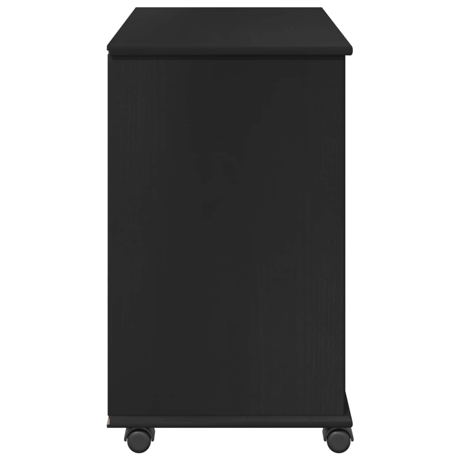 Mobilni ormar Crna 63,5 x 39 x 65,5 cm Čvrsto borovo drvo
