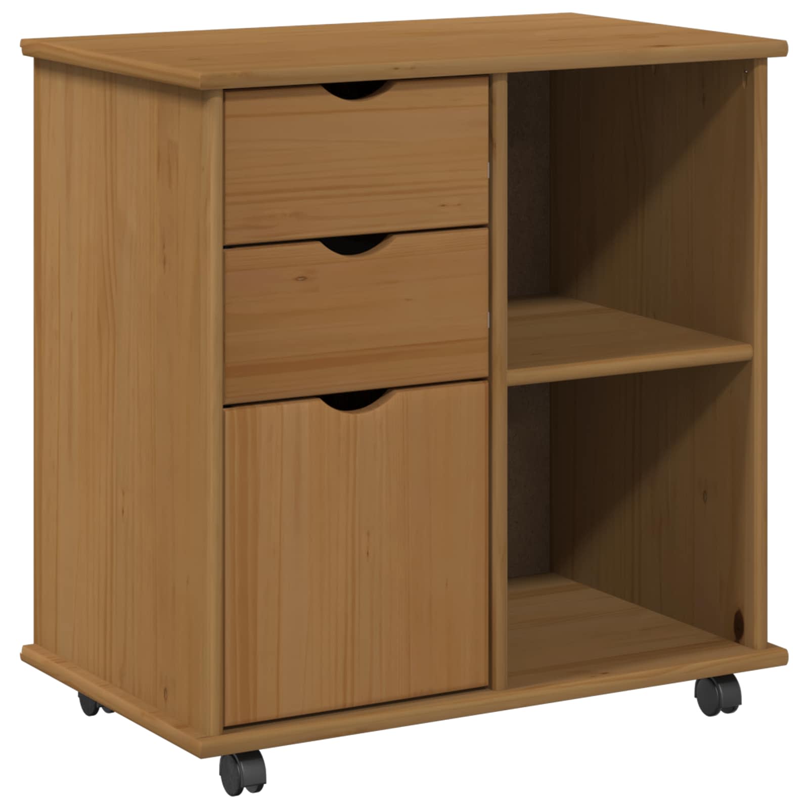 Mobilni ormar s kotačem Medeno smeđa 63,5 x 39 x 65,5 cm
