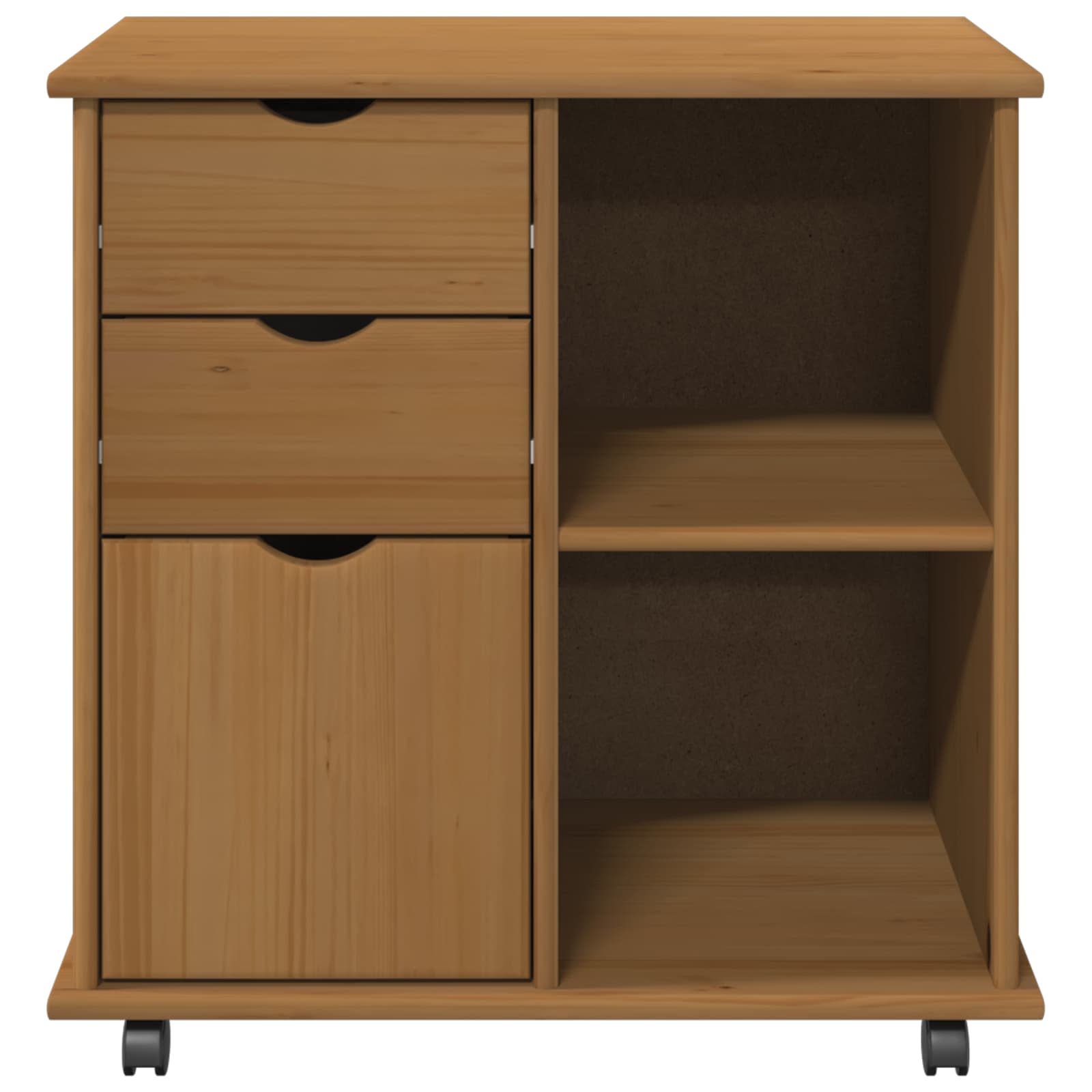 Mobilni ormar s kotačem Medeno smeđa 63,5 x 39 x 65,5 cm