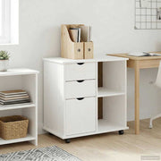 Mobilni ormar Bijelo 63,5 x 39 x 65,5 cm Čvrsto borovo drvo