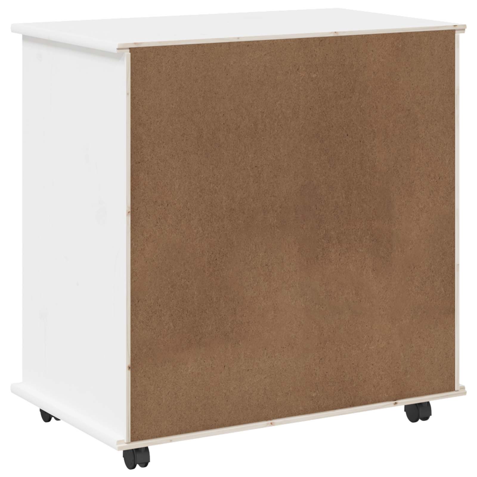 Mobilni ormar Bijelo 63,5 x 39 x 65,5 cm Čvrsto borovo drvo