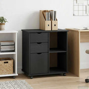 Mobilni ormar Siva 63,5 x 39 x 65,5 cm Čvrsto borovo drvo