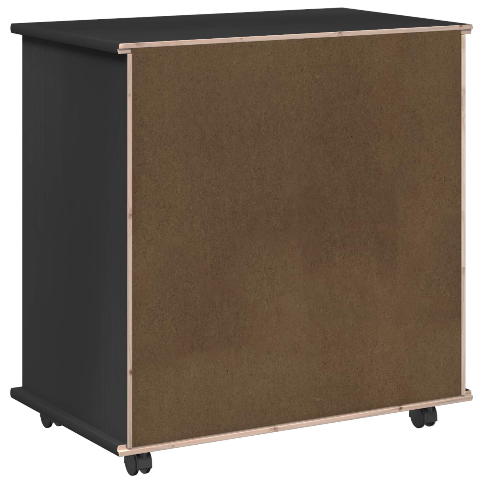 Mobilni ormar Crna 63,5 x 39 x 65,5 cm Čvrsto borovo drvo