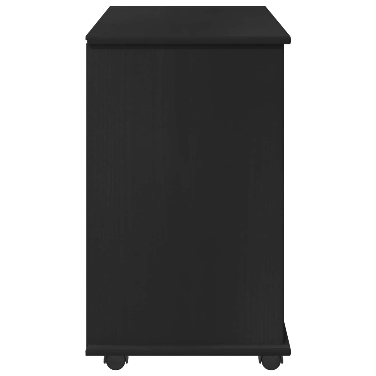 Mobilni ormar Crna 63,5 x 39 x 65,5 cm Čvrsto borovo drvo