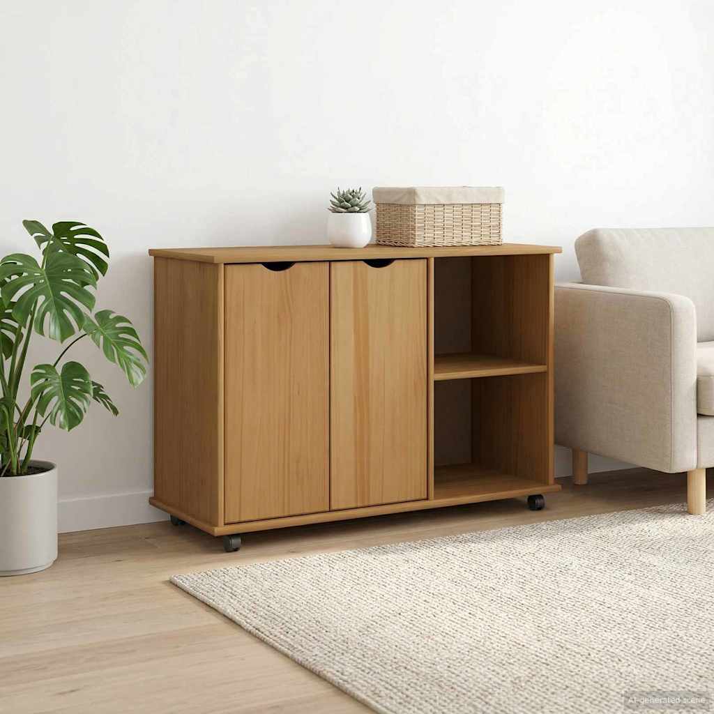 Mobilni ormar s kotačem Medeno smeđa 100 x 39 x 65,5 cm