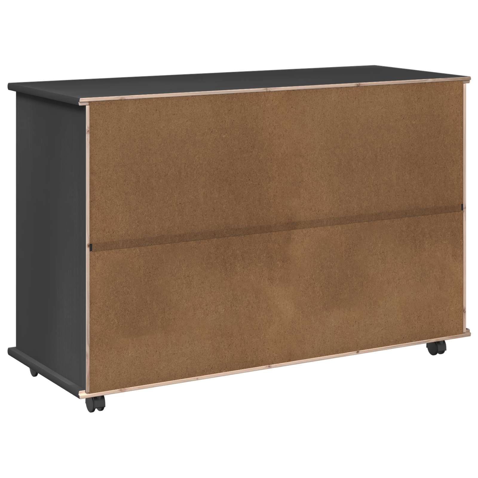 Mobilni ormar Siva 100 x 39 x 65,5 cm Čvrsto borovo drvo