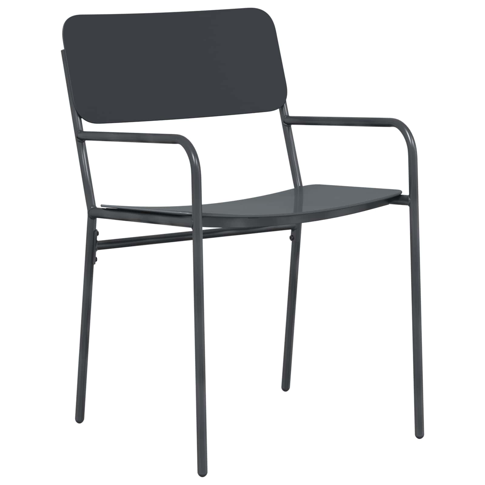Vrtne stolice 2 pcs Antracit 51 x 55 x 81 cm Čelik