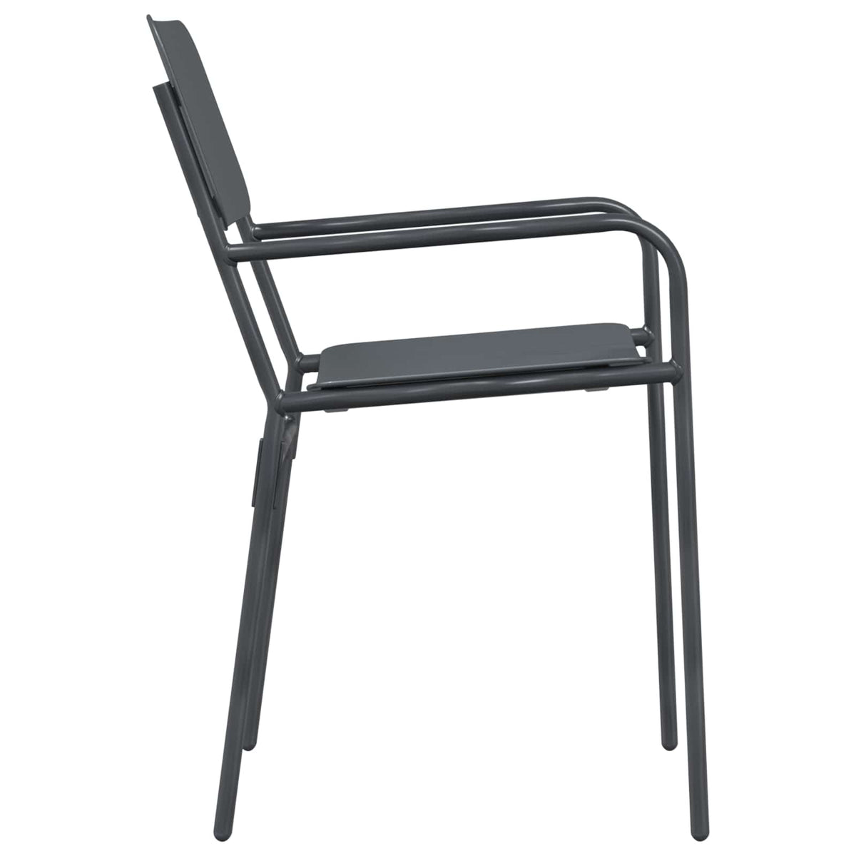 Vrtne stolice 2 pcs Antracit 51 x 55 x 81 cm Čelik