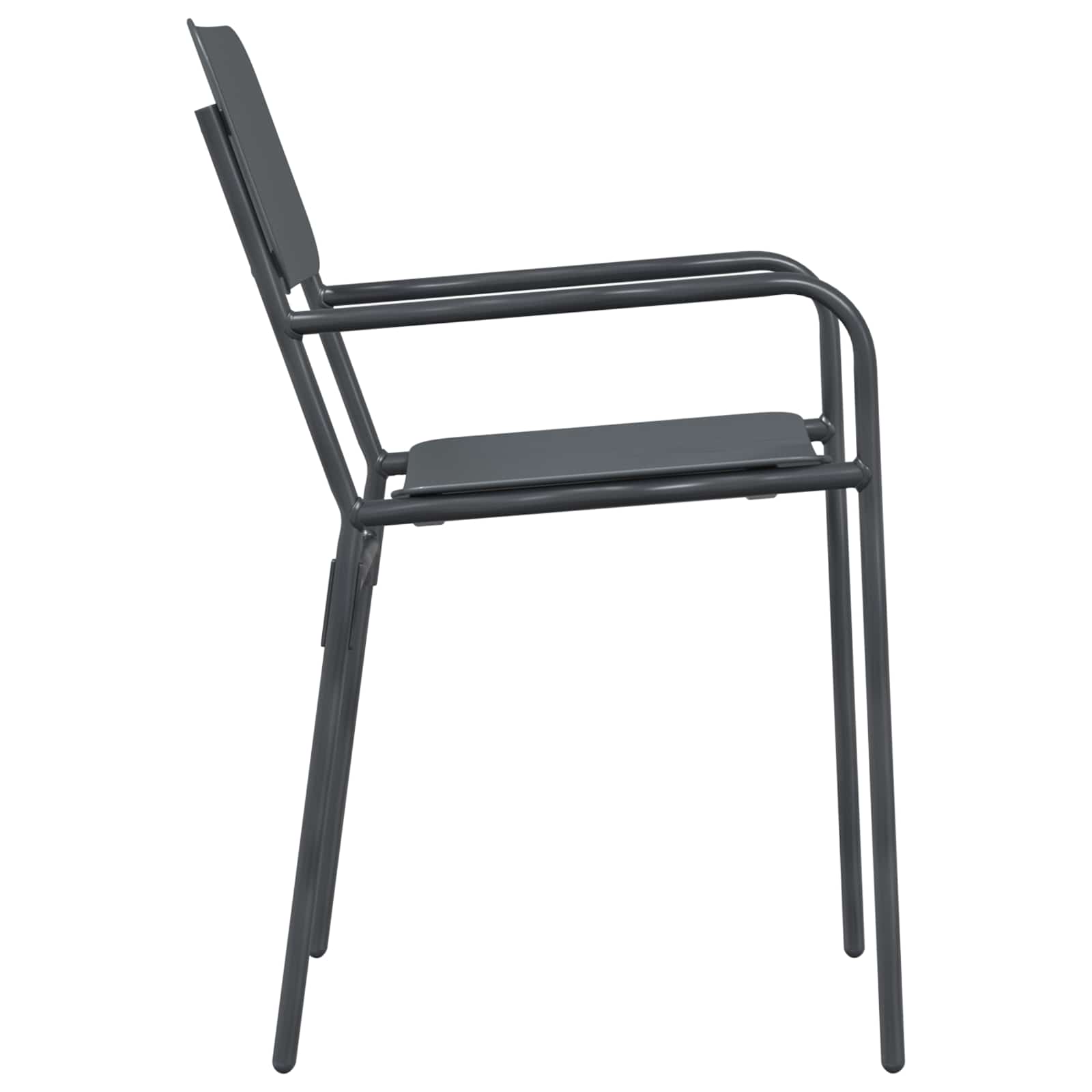 Vrtne stolice 2 pcs Antracit 51 x 55 x 81 cm Čelik