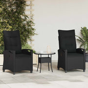 Vrtna stolica 2 pcs Crna 56 x 64 x 94 cm Čelik i poliester