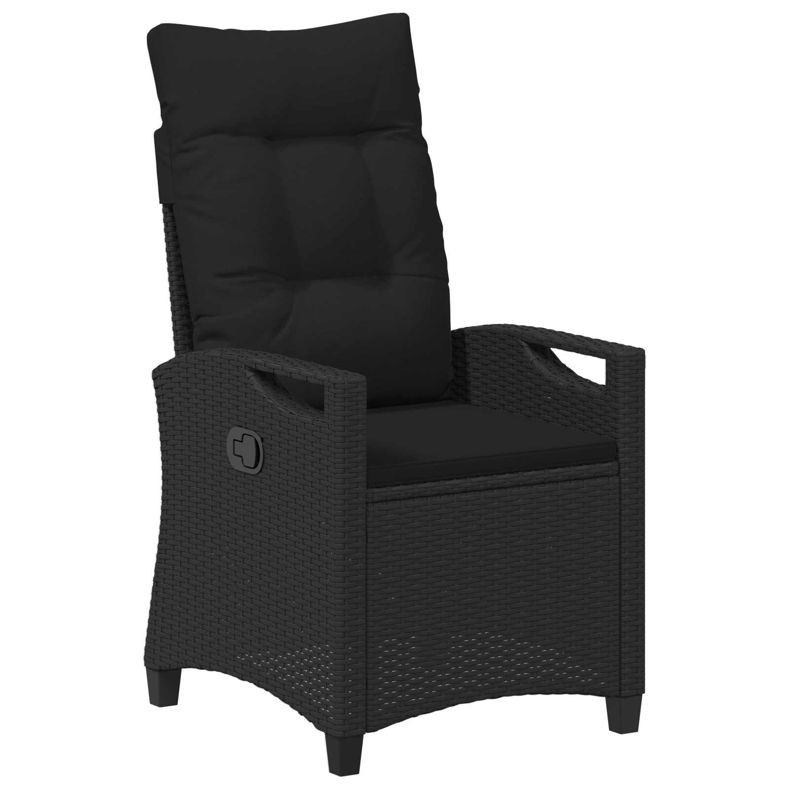 Vrtna stolica 2 pcs Crna 56 x 64 x 94 cm Čelik i poliester