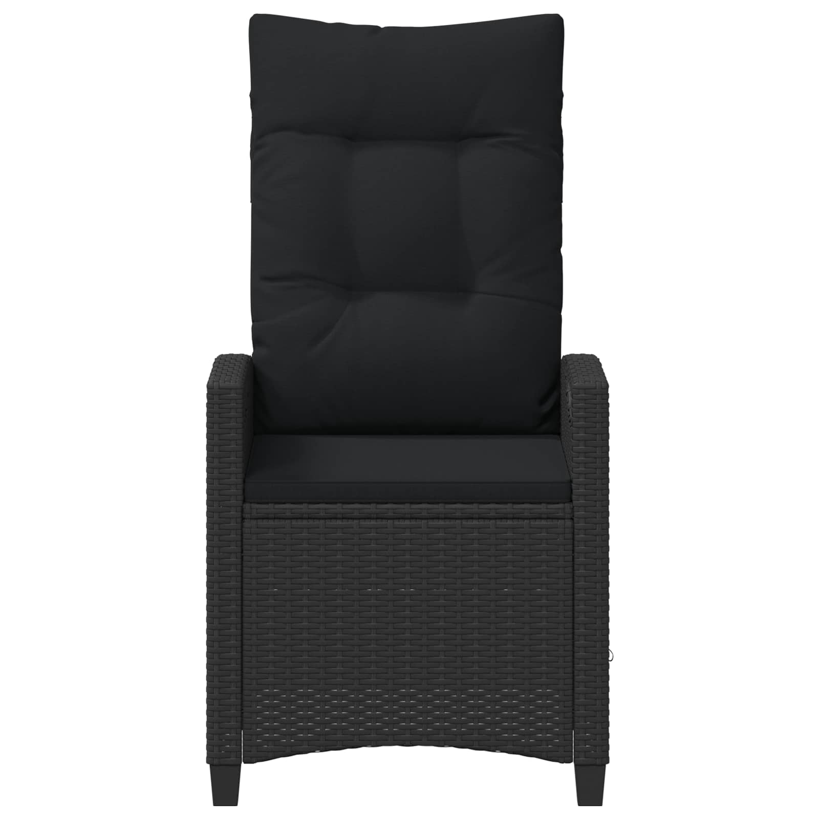 Vrtna stolica 2 pcs Crna 56 x 64 x 94 cm Čelik i poliester