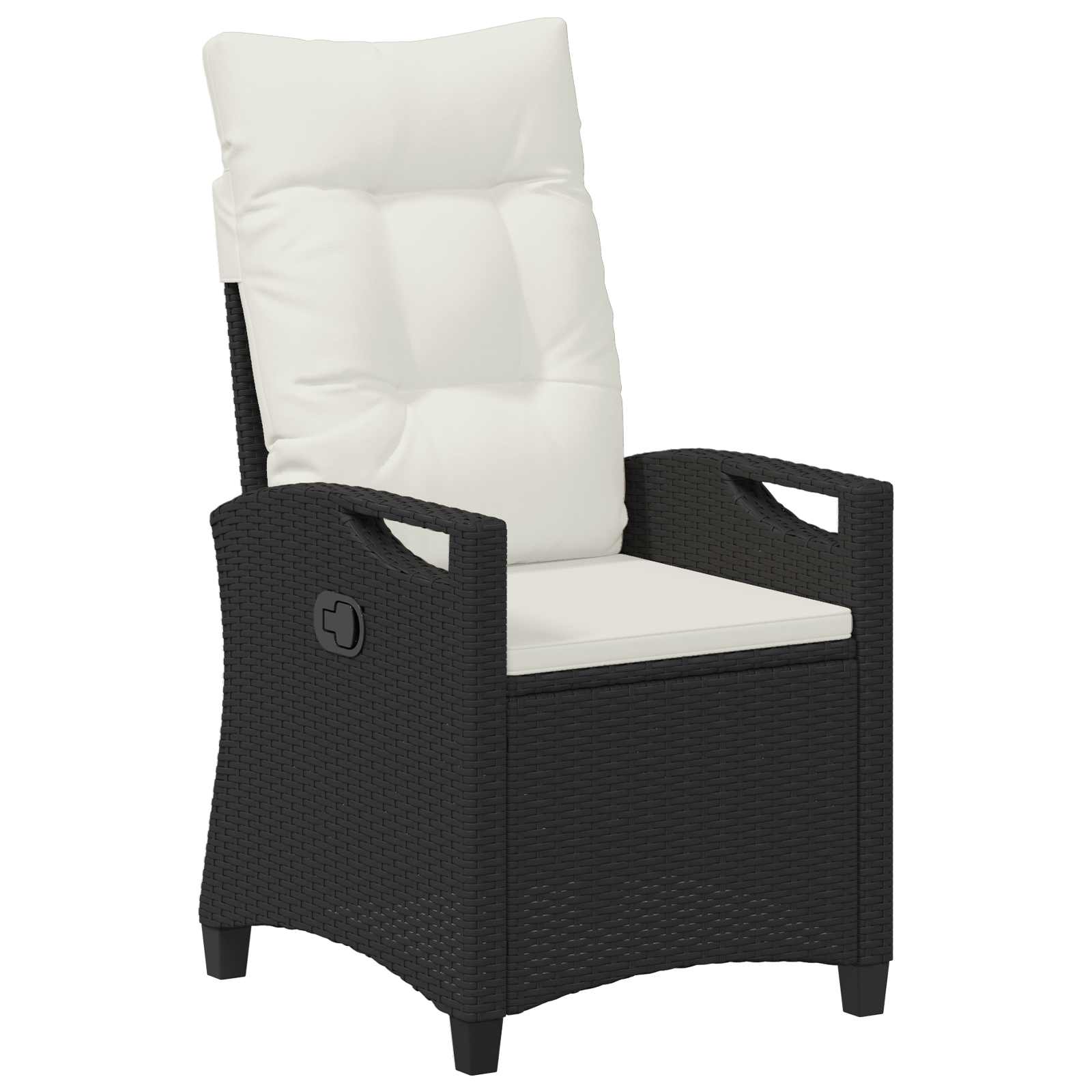 Vrtna stolica 2 pcs Crna i Krema 56 x 60 x 112 cm