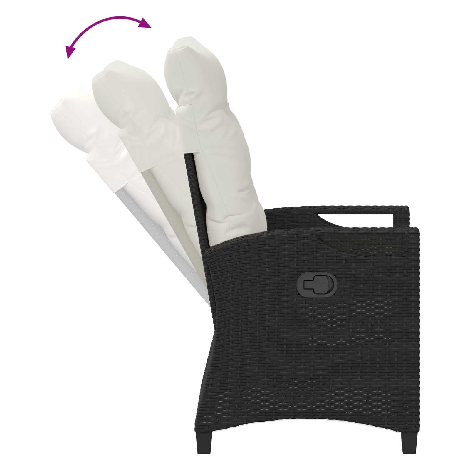 Vrtna stolica 2 pcs Crna i Krema 56 x 60 x 112 cm