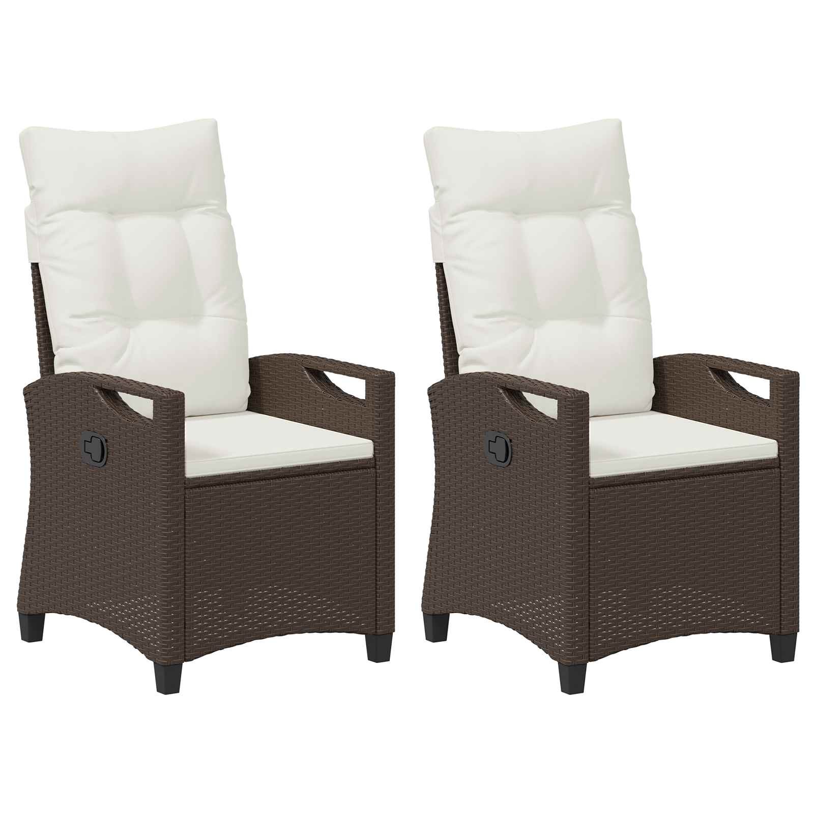 Vrtna stolica 2 pcs Smeđa i krem 56 x 60 x 112 cm