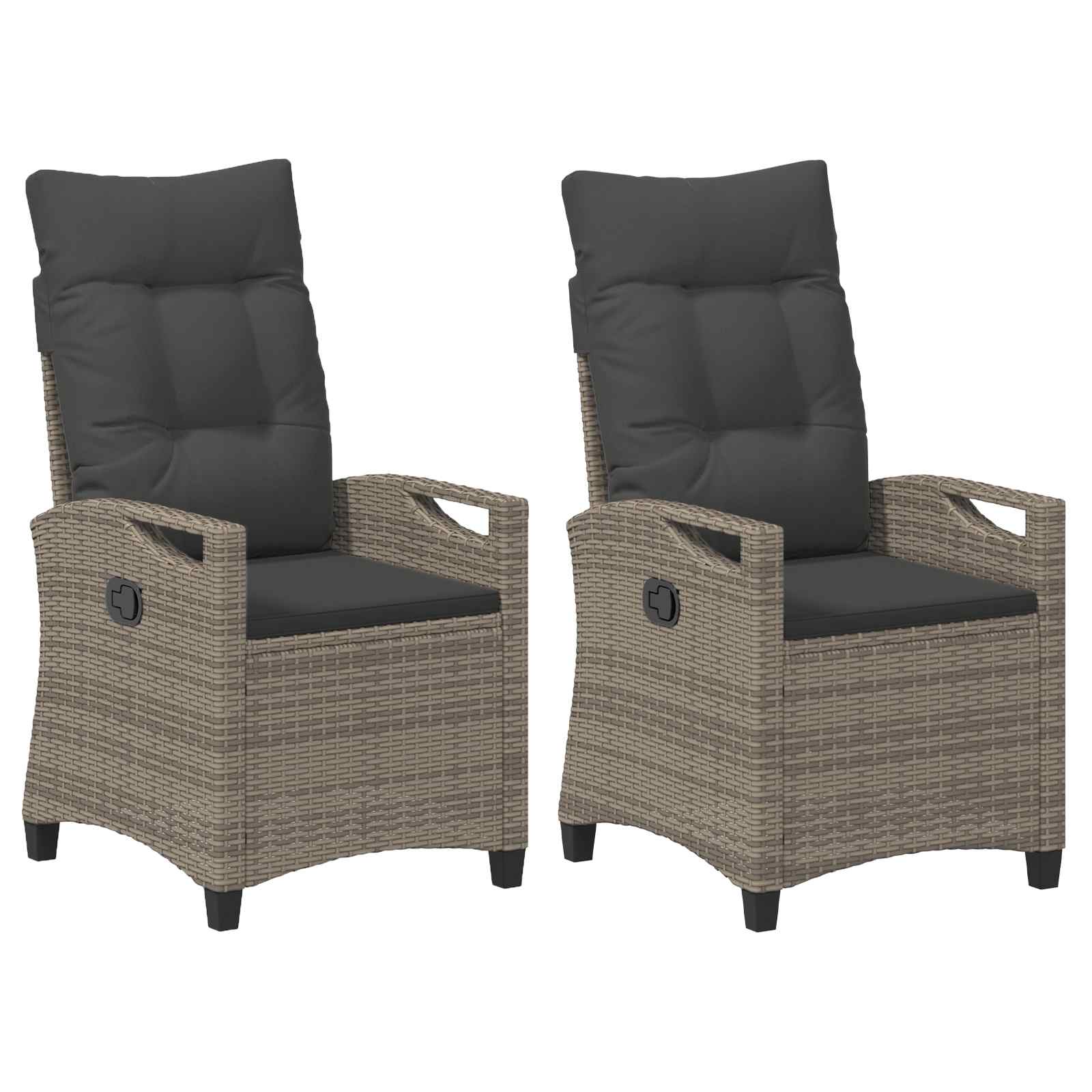 Vrtna stolica 2 pcs Siva i tamno siva 56 x 60 x 112 cm