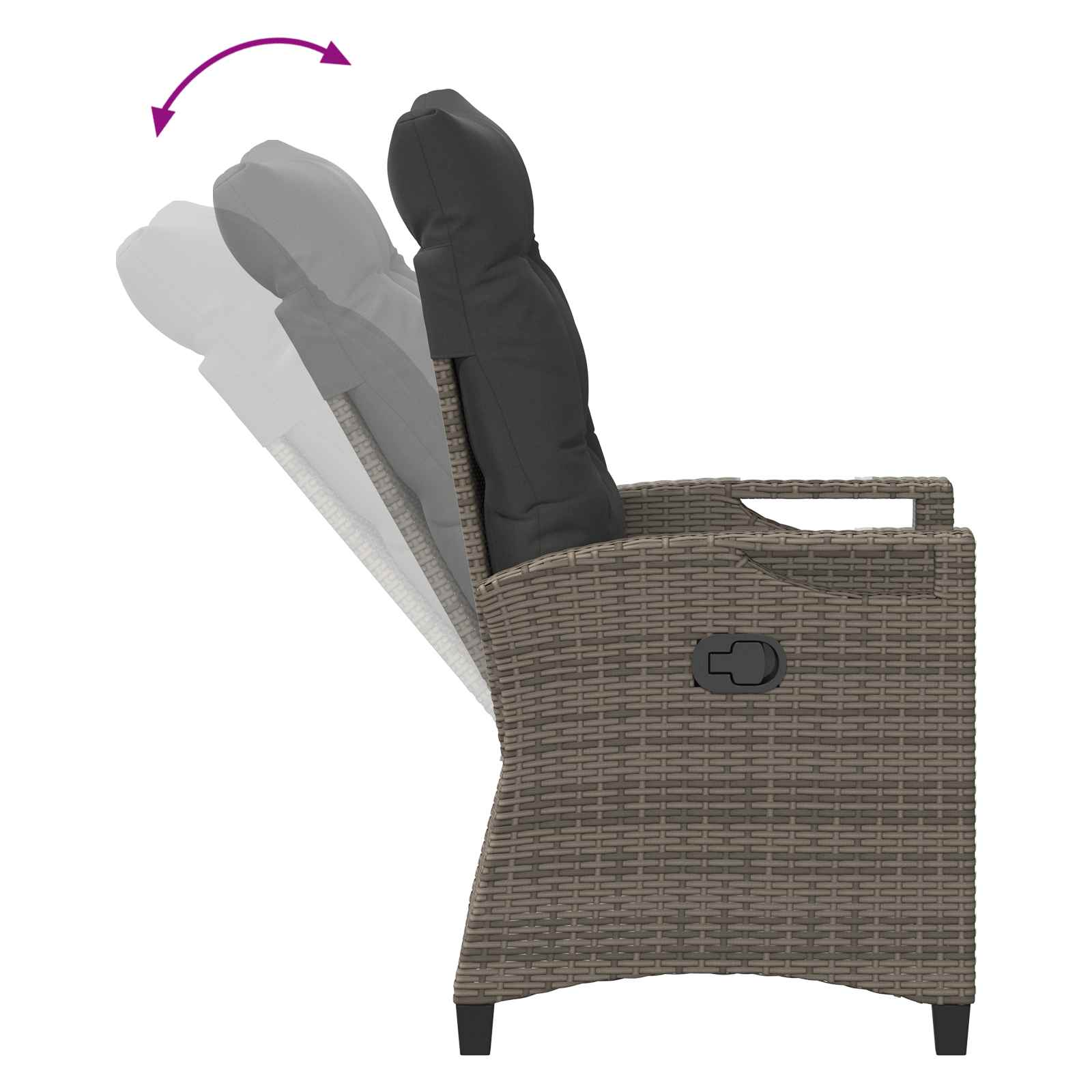 Vrtna stolica 2 pcs Siva i tamno siva 56 x 60 x 112 cm