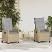 Vrtna stolica 2 pcs Bež i svijetlo siva 56 x 60 x 112 cm