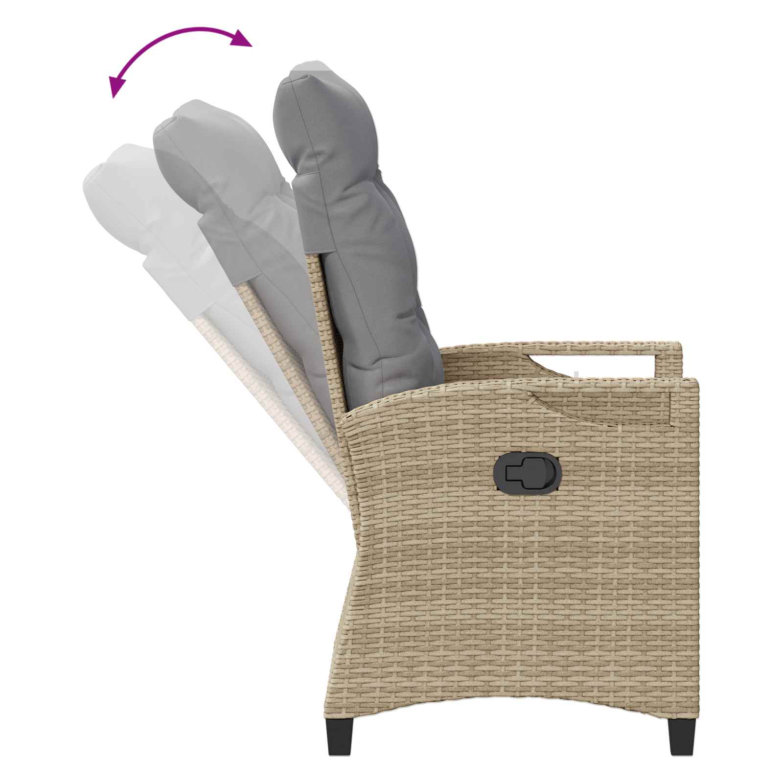 Vrtna stolica 2 pcs Bež i svijetlo siva 56 x 60 x 112 cm