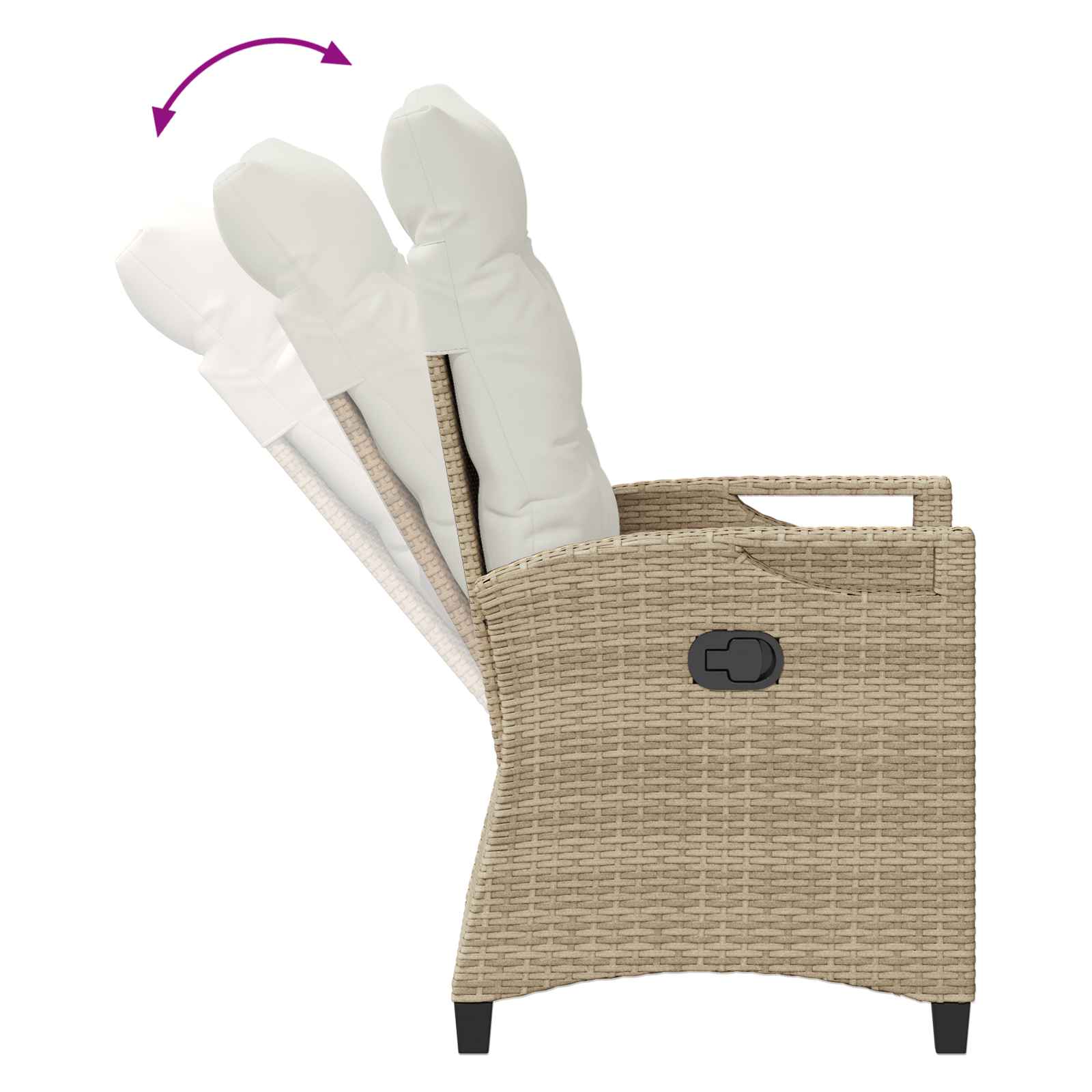 Vrtna stolica 2 pcs Bež i krema 56 x 60 x 112 cm
