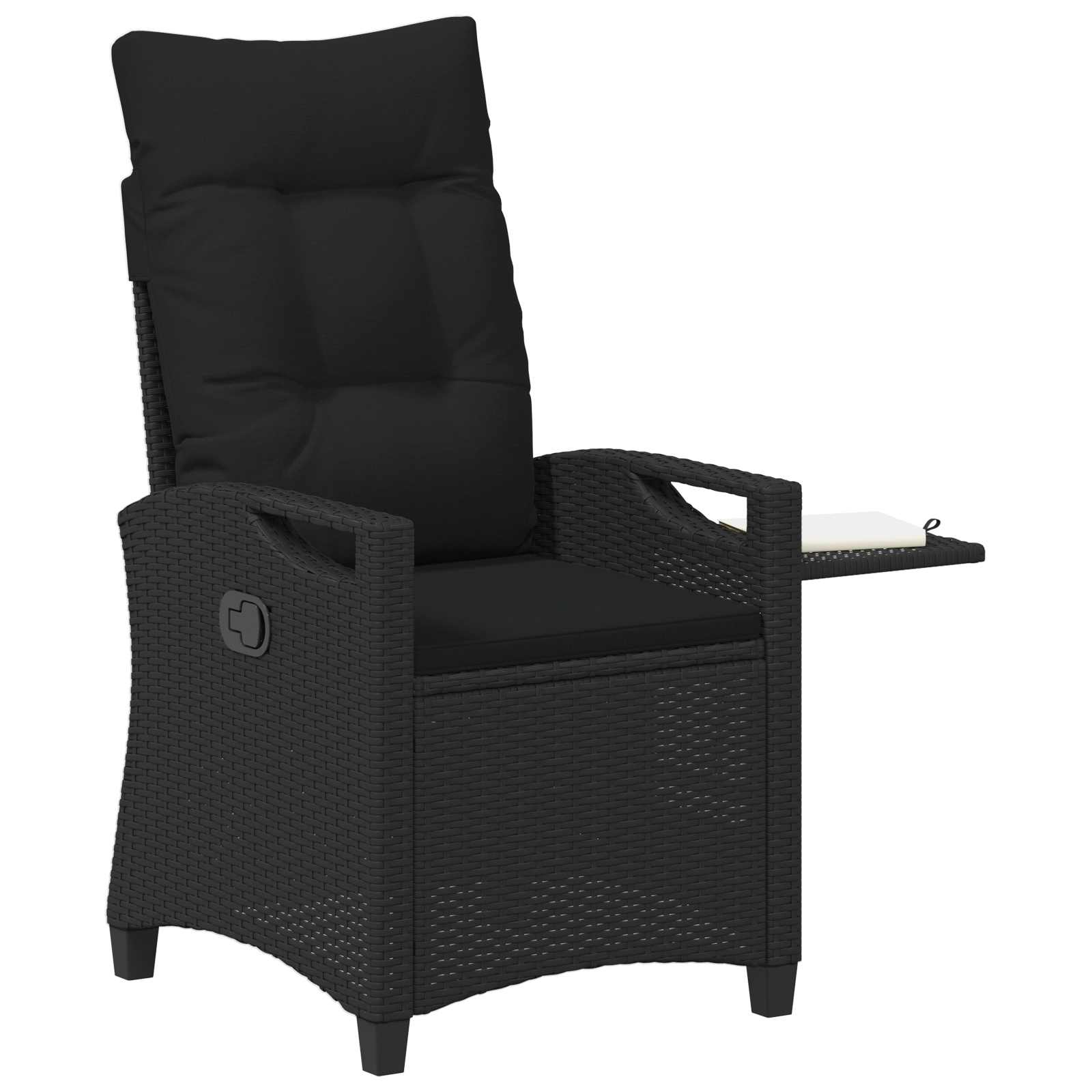 Ležaljka u vrtu Crna 56 x 60 x 112 cm poliratan