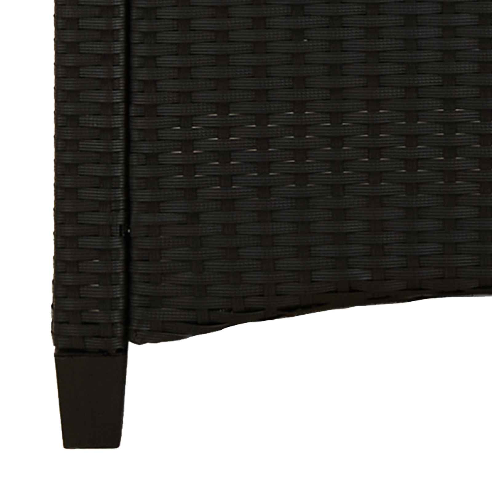 Vrtna klupa s jastukom Crna 105 x 60 x 112 cm Čelik i poliester
