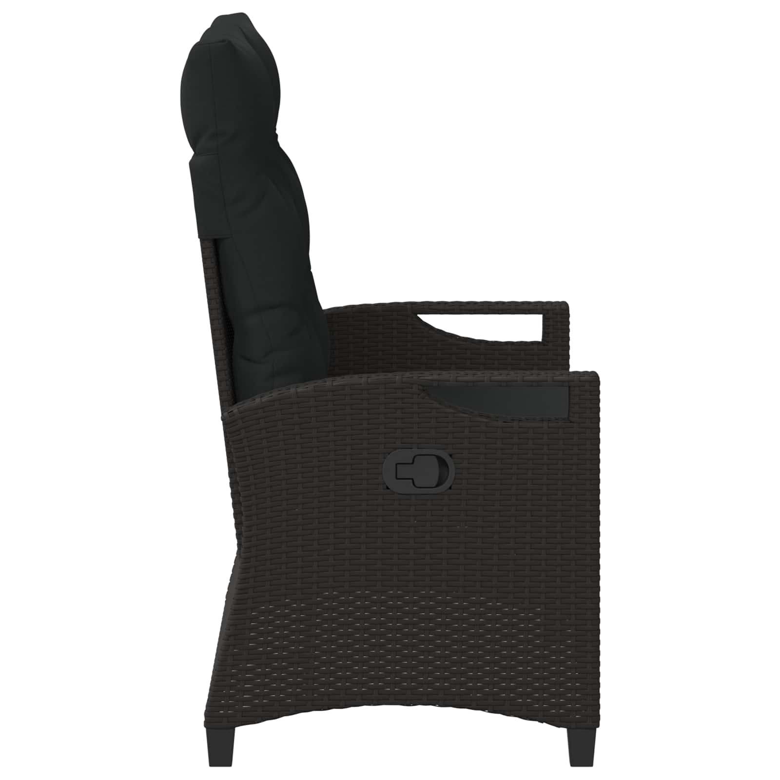 Vrtna klupa s jastukom Crna 105 x 60 x 112 cm Čelik i poliester