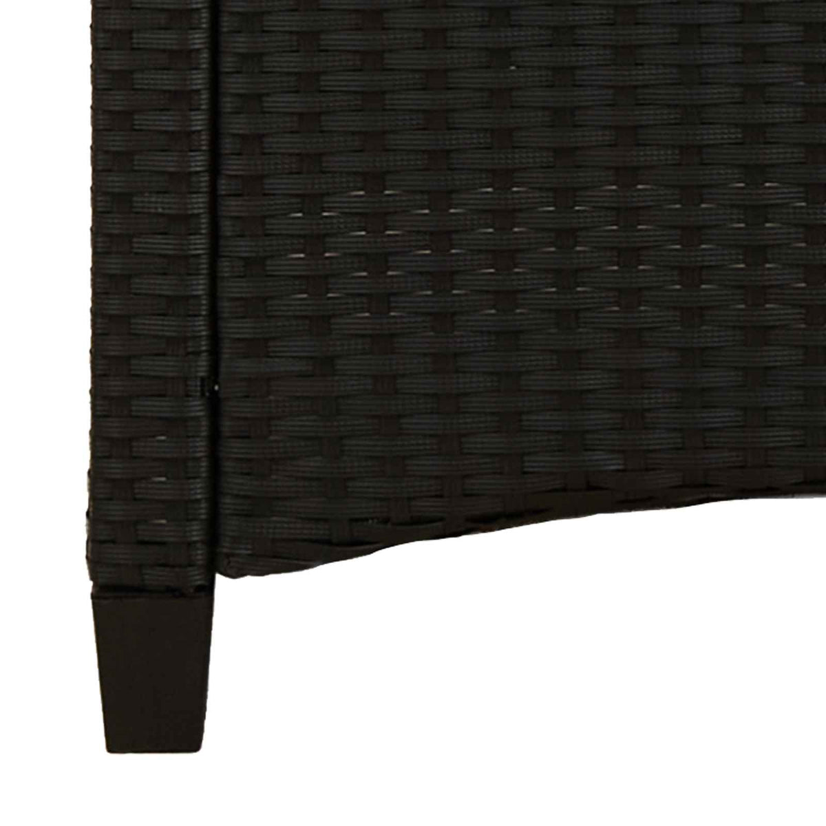 Vrtna klupa Crna i Krema 105 x 60 x 112 cm Čelik i poliester
