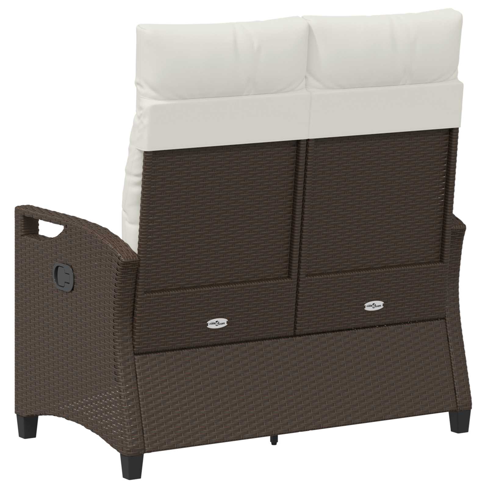 Vrtna klupa Smeđa i krem 105 x 60 x 112 cm Čelik i poliester